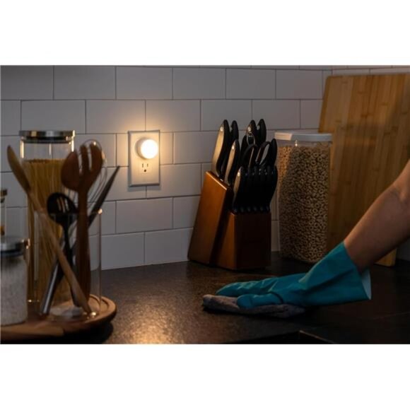 Lights By Night Mini LED Night Light, Plug-In, Dusk to Dawn Sensor, Warm White - Picture 2 of 7